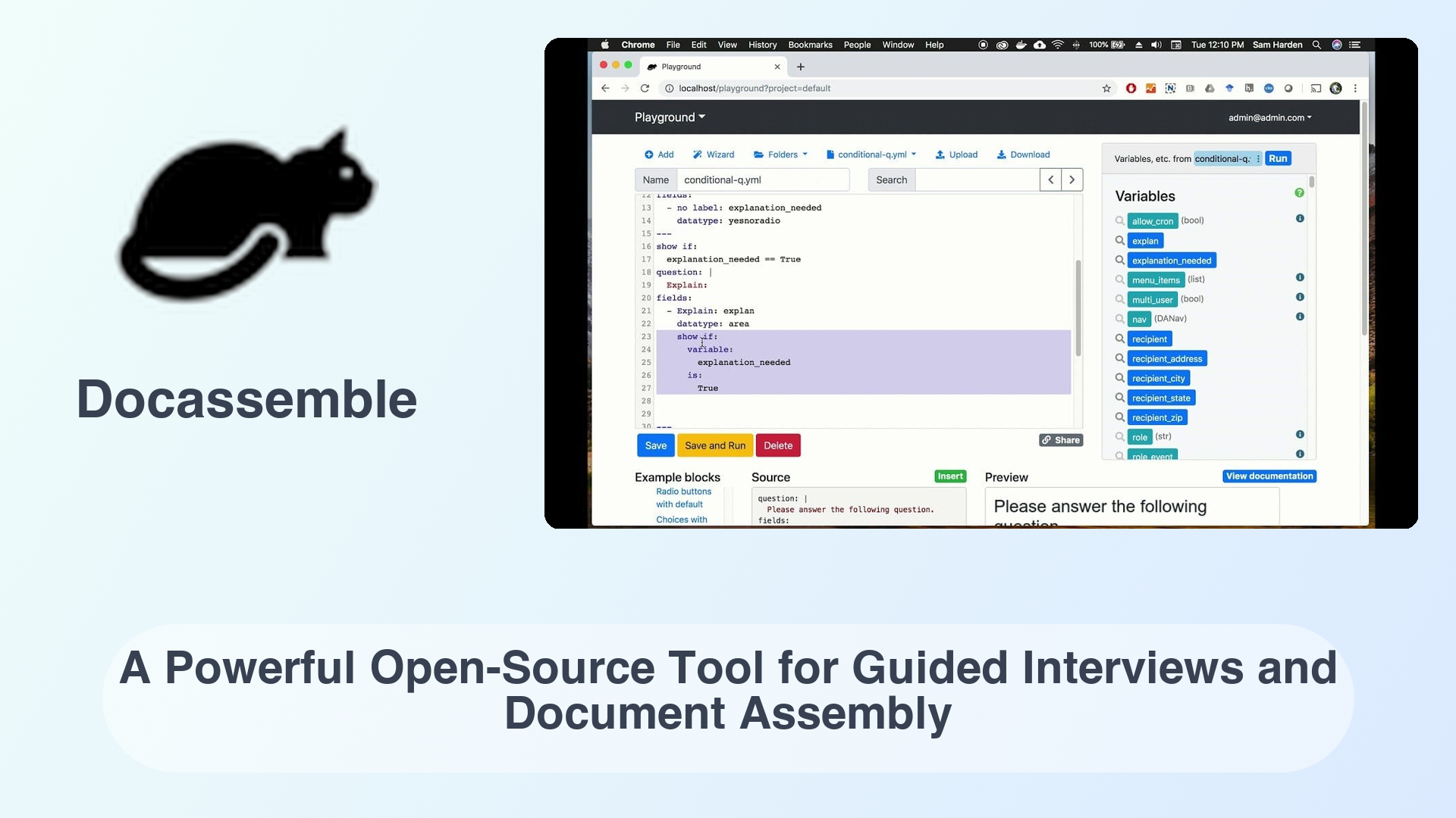 Docassemble: A Powerful Open-Source Tool for Guided Interviews and Document Assembly