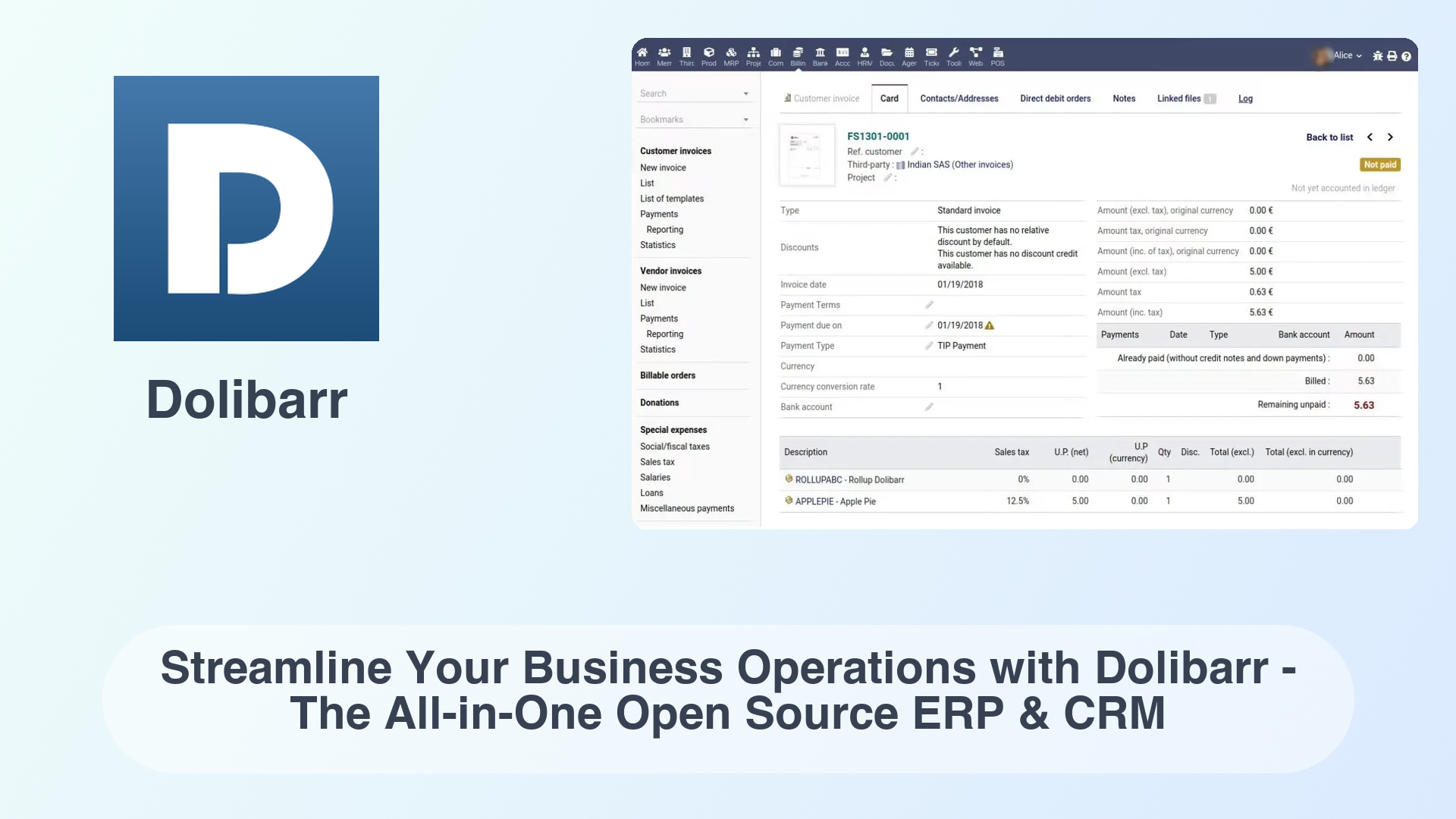 Dolibarr: Streamline Your Business Operations with Dolibarr - The All-in-One Open Source ERP & CRM