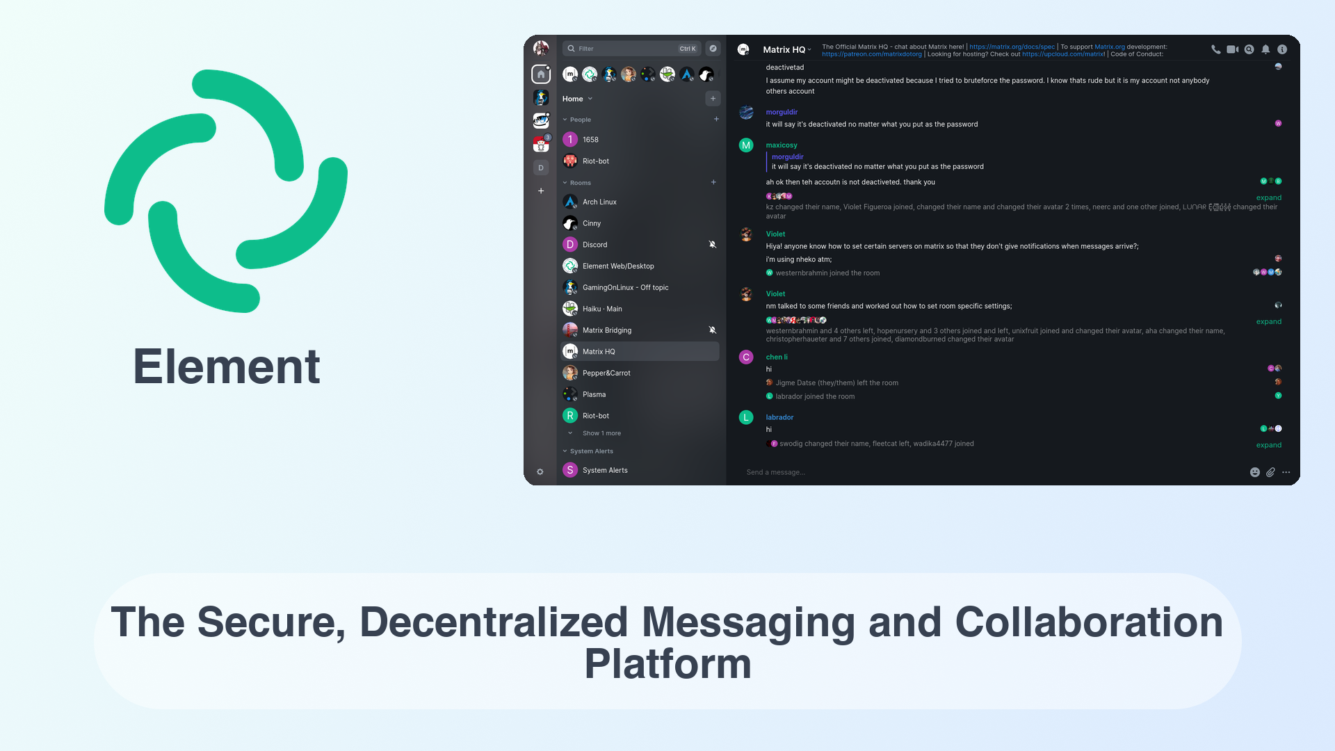 Element: The Secure, Decentralized Messaging and Collaboration Platform