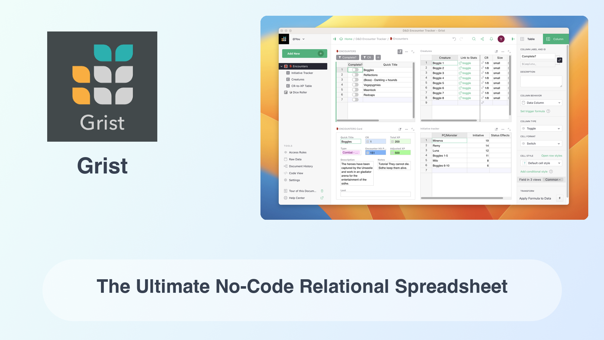 Grist: The Ultimate No-Code Relational Spreadsheet