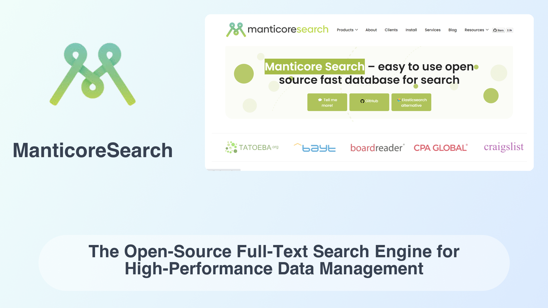 ManticoreSearch: The Open-Source Full-Text Search Engine for High-Performance Data Management