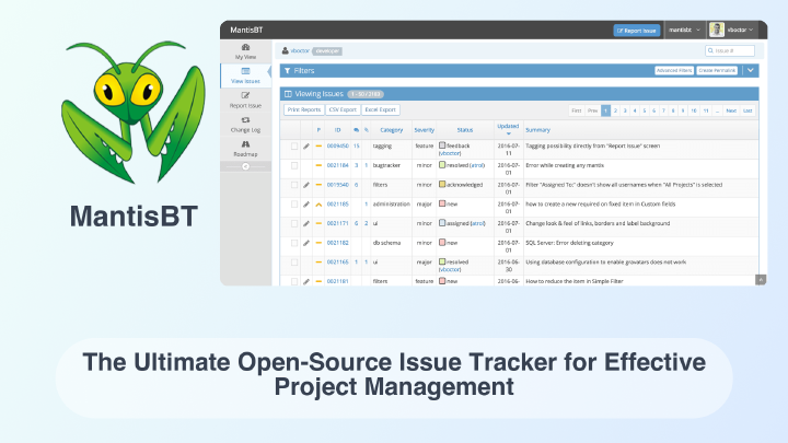MantisBT: The Ultimate Open-Source Issue Tracker for Effective Project ...
