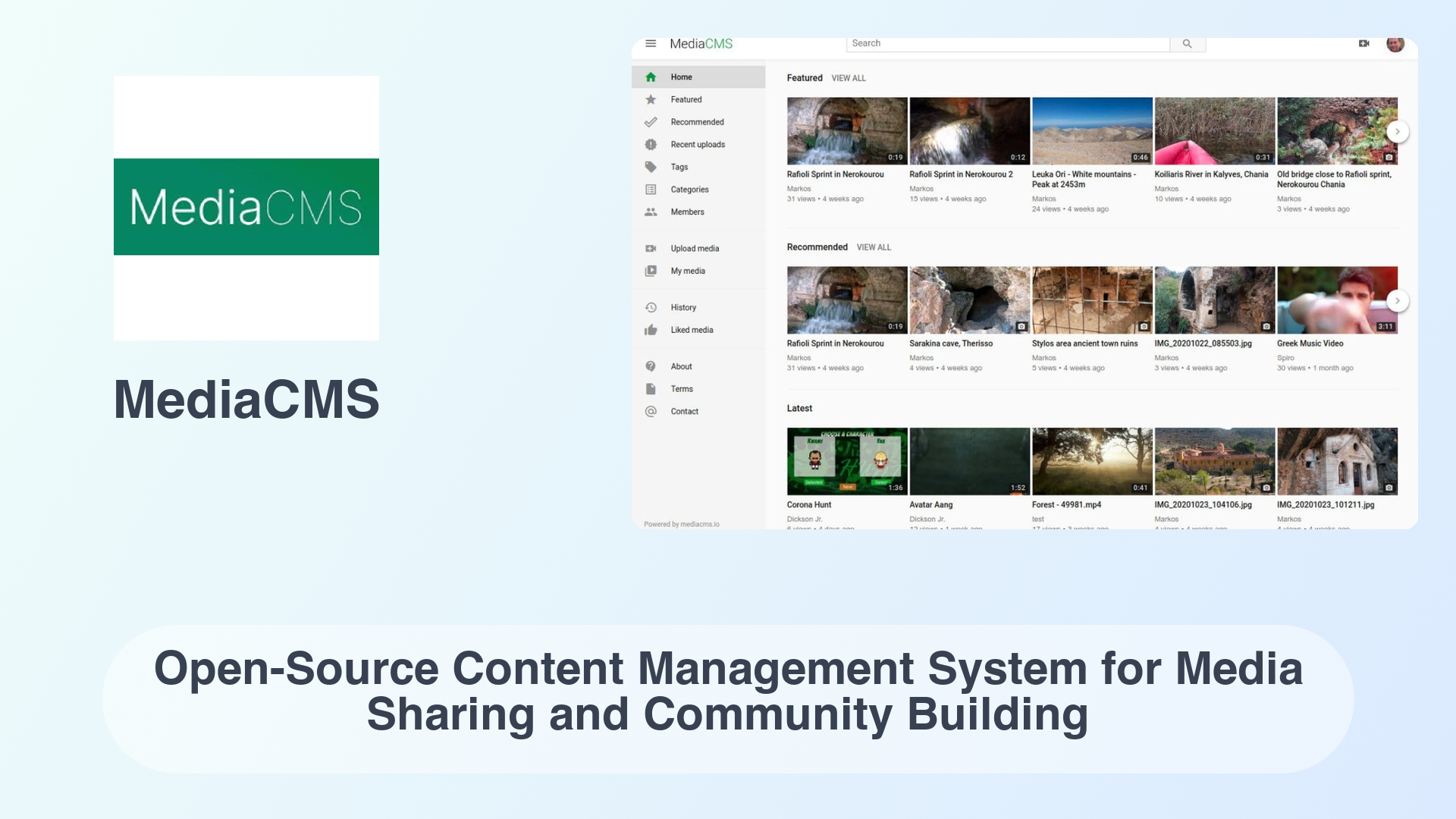 MediaCMS: Open-Source Content Management System for Media Sharing and Community Building