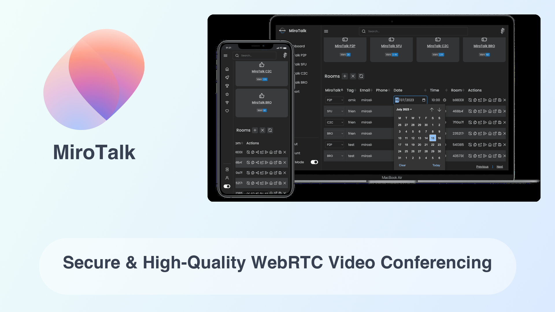 MiroTalk: Secure & High-Quality WebRTC Video Conferencing