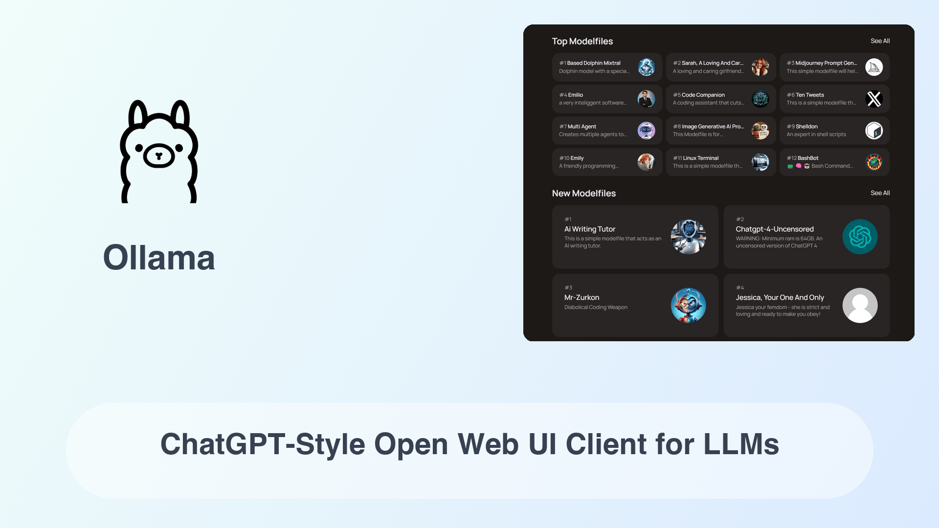 Ollama: ChatGPT-Style Open Web UI Client for LLMs