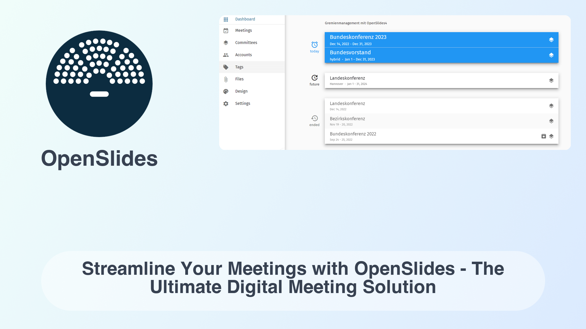 OpenSlides: Streamline Your Meetings with OpenSlides - The Ultimate Digital Meeting Solution