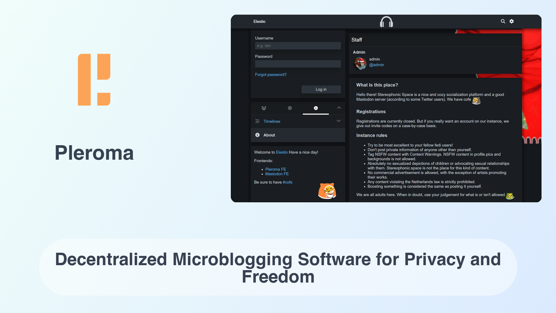 Pleroma: Decentralized Microblogging Software for Privacy and Freedom