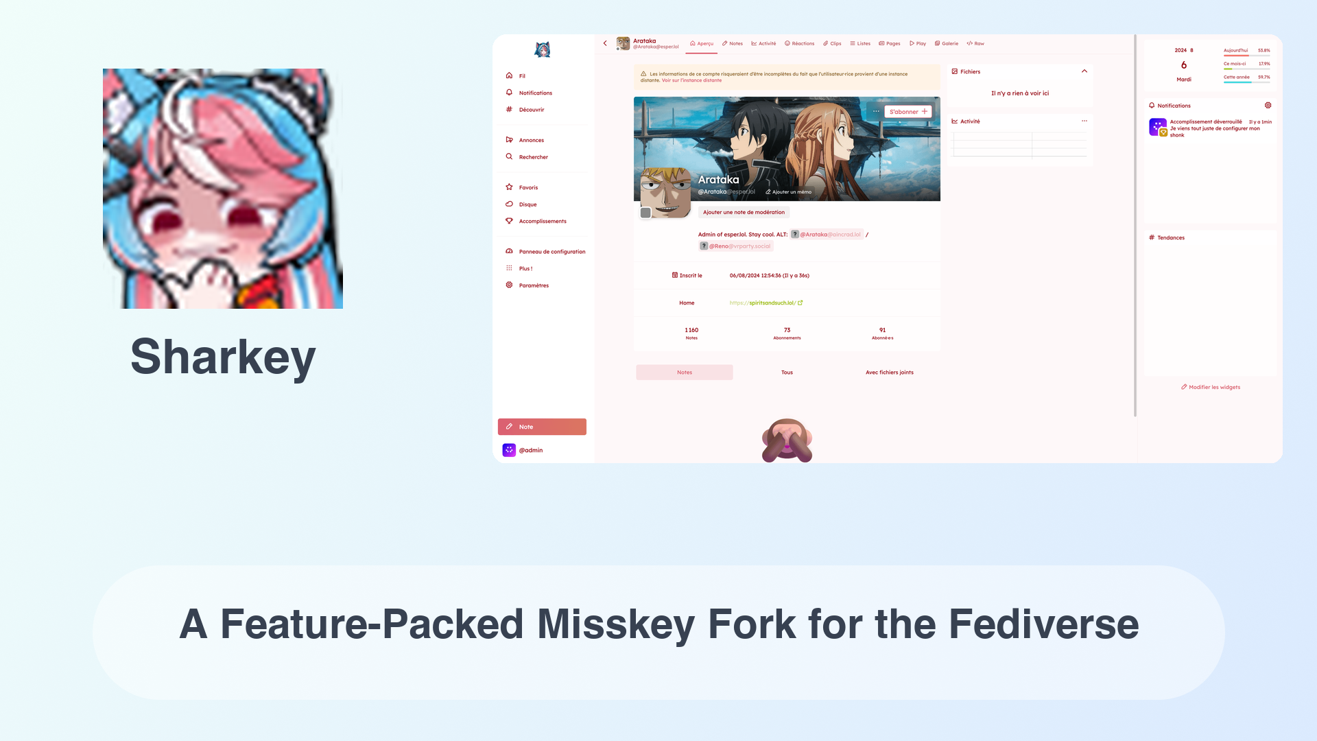 Sharkey: A Feature-Packed Misskey Fork for the Fediverse