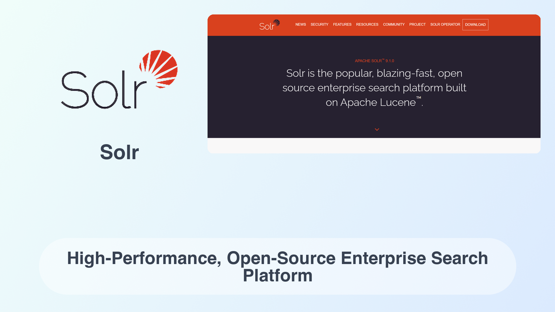 Solr: High-Performance, Open-Source Enterprise Search Platform