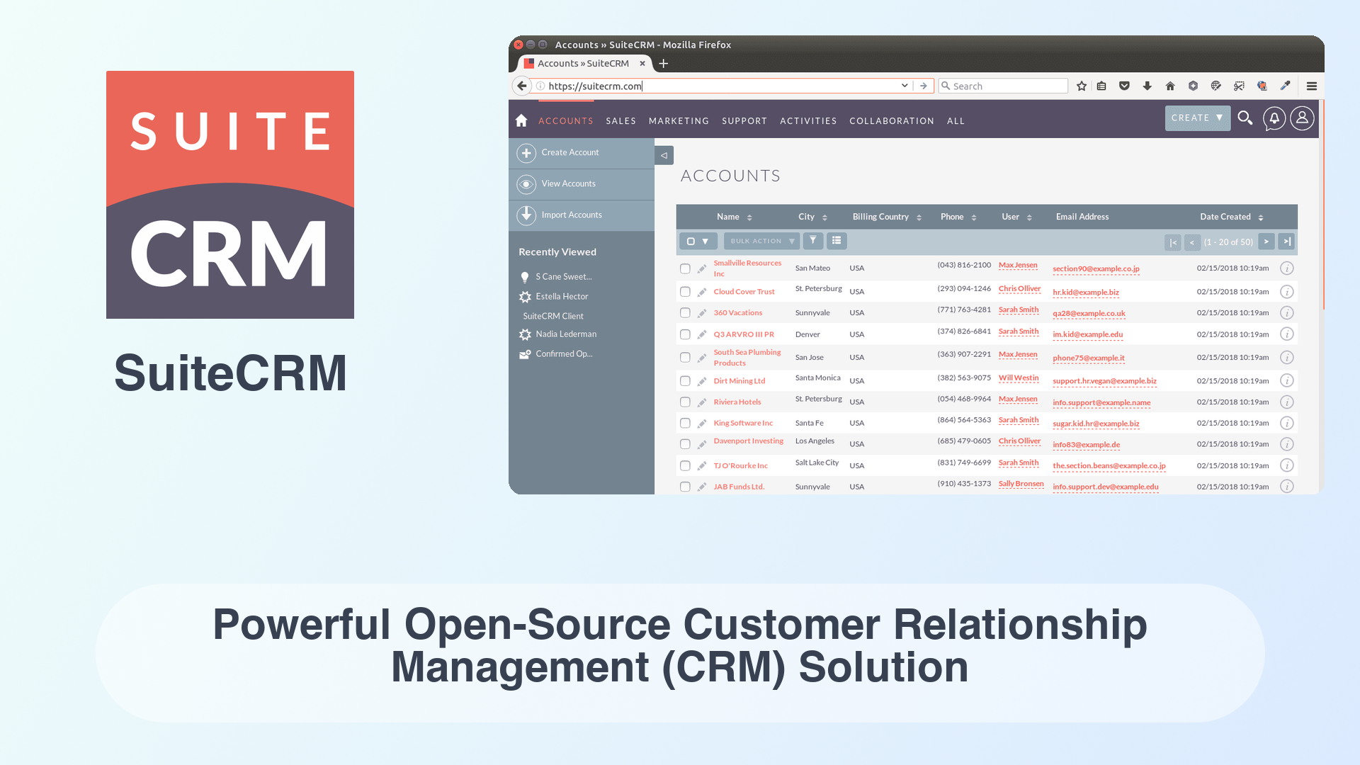 SuiteCRM: Powerful Open-Source Customer Relationship Management (CRM) Solution