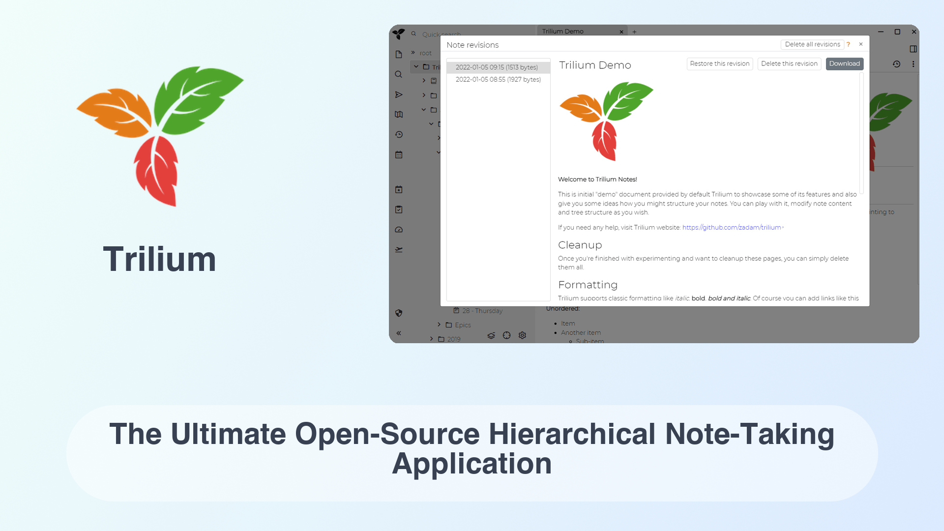 Trilium: The Ultimate Open-Source Hierarchical Note-Taking Application