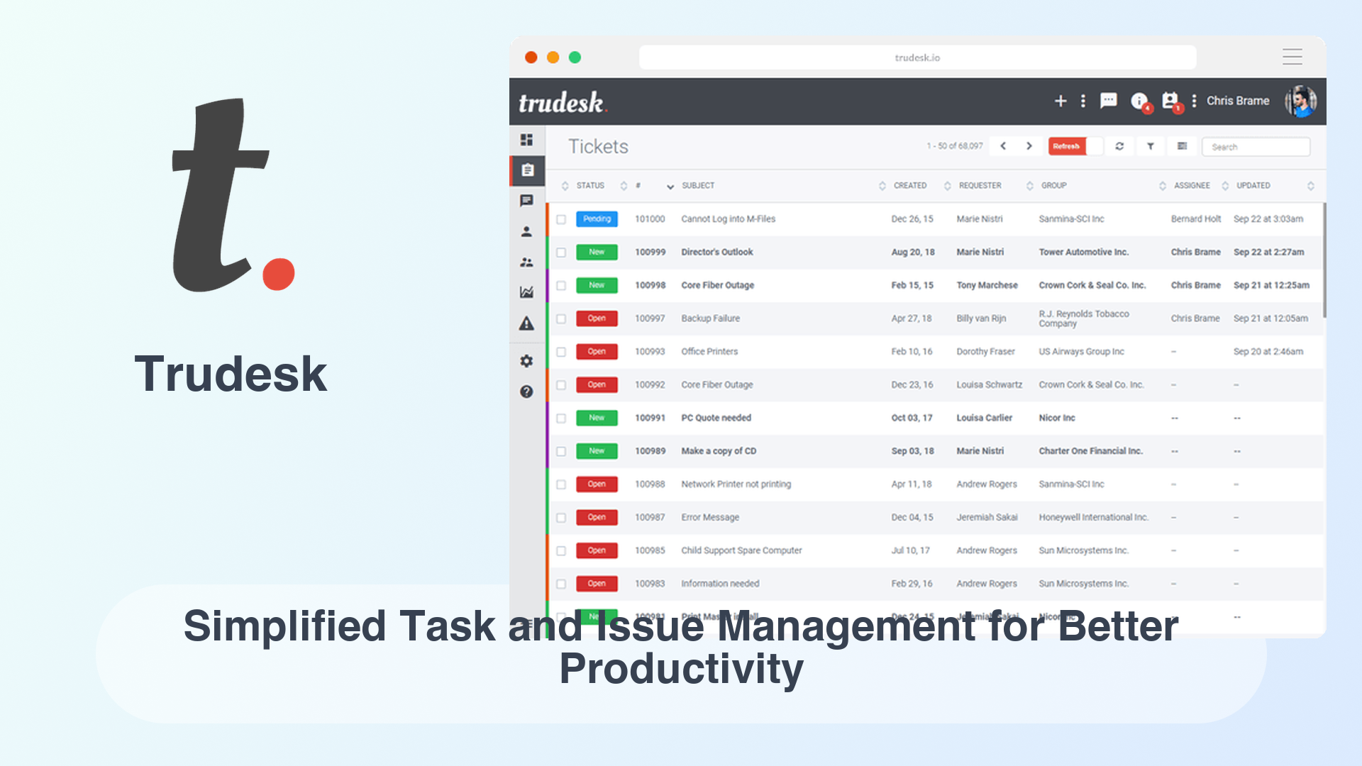 Trudesk: Simplified Task and Issue Management for Better Productivity