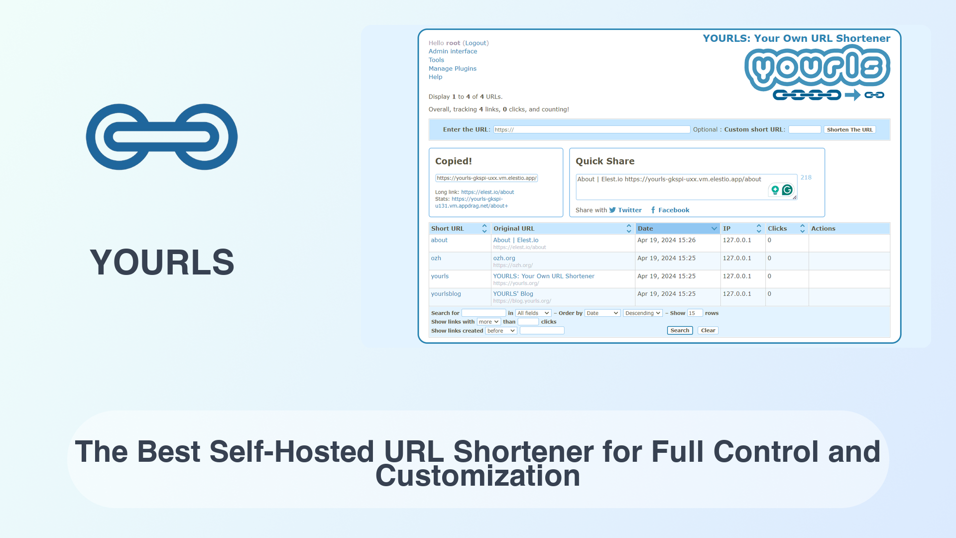 YOURLS: The Best Self-Hosted URL Shortener for Full Control and Customization