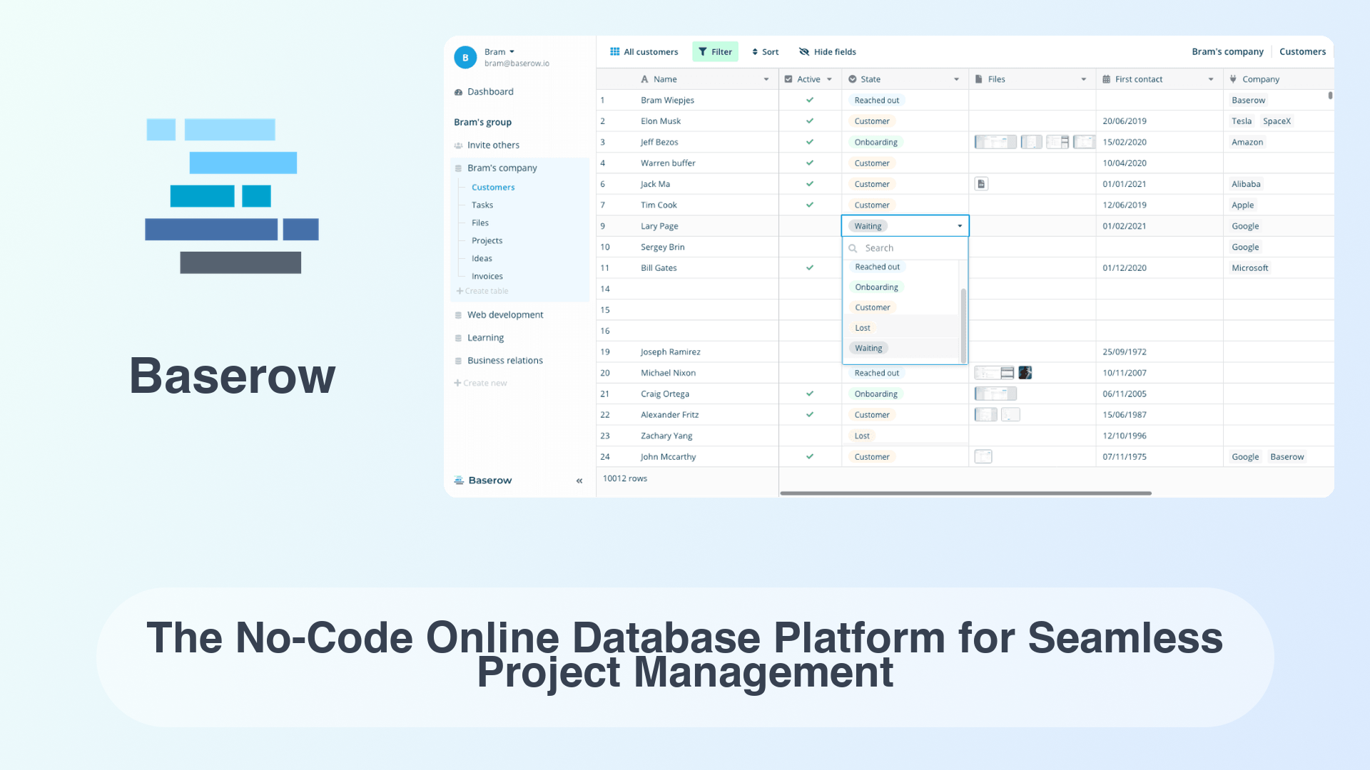 Baserow: The No-Code Online Database Platform for Seamless Project Management