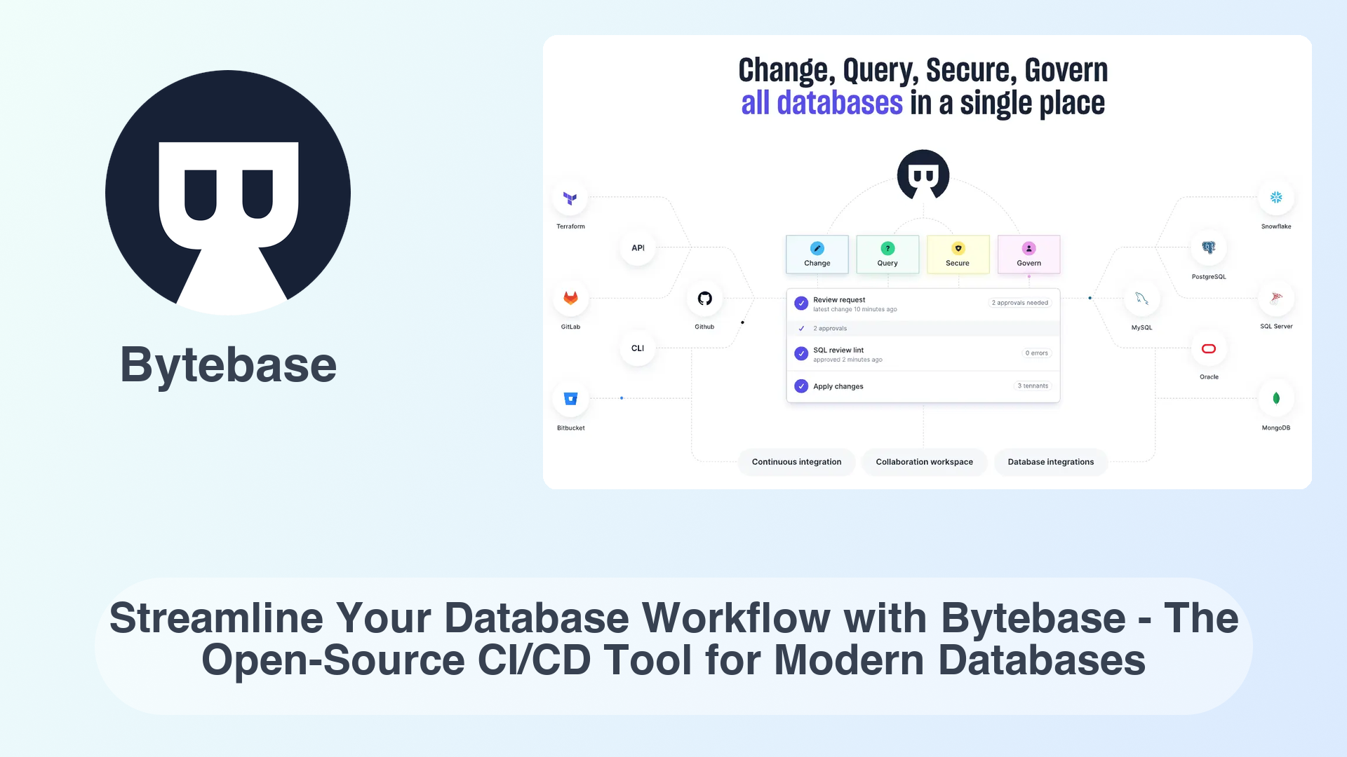 Bytebase: Streamline Your Database Workflow with Bytebase - The Open-Source CI/CD Tool for Modern Databases