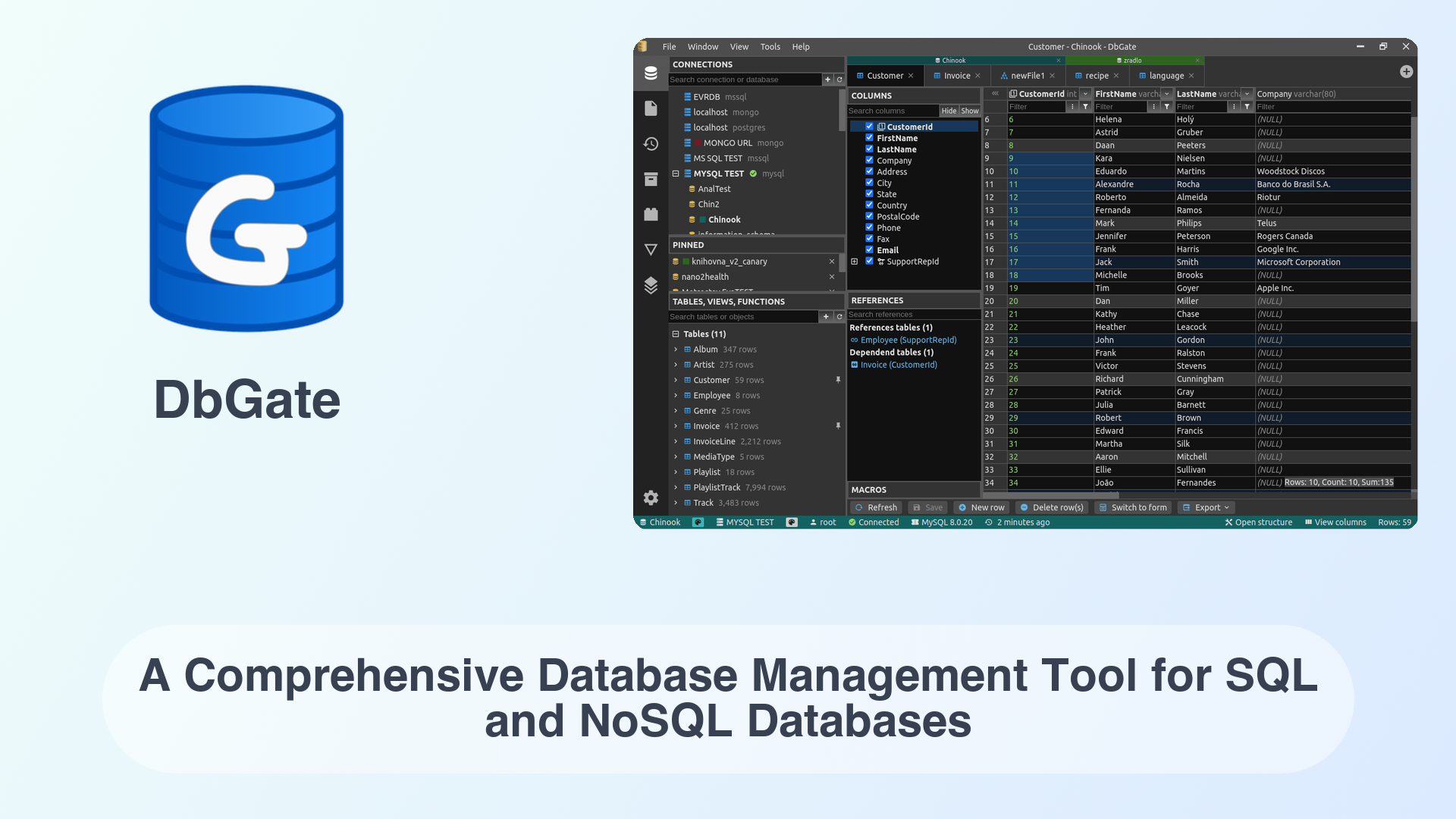 DbGate: A Comprehensive Database Management Tool for SQL and NoSQL Databases