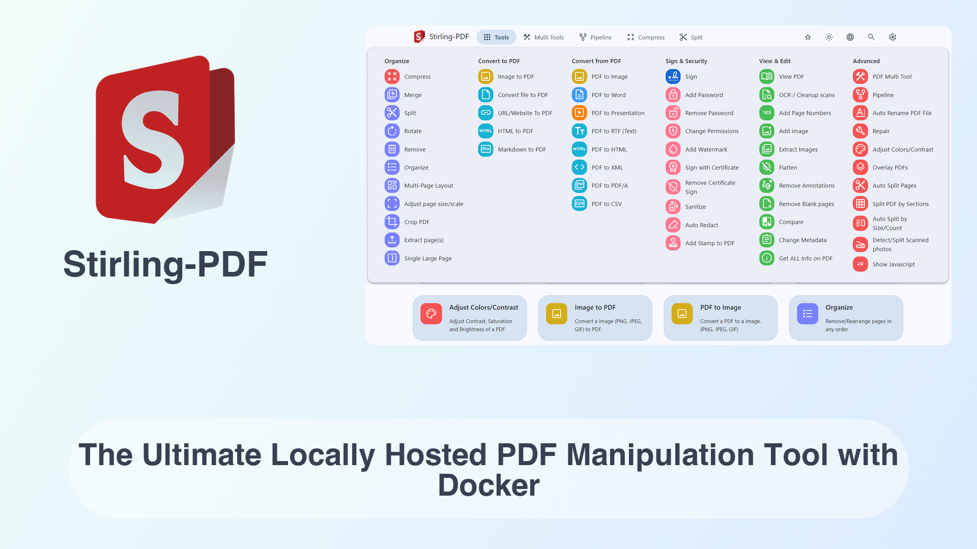 Stirling-PDF: The Ultimate Locally Hosted PDF Manipulation Tool with Docker