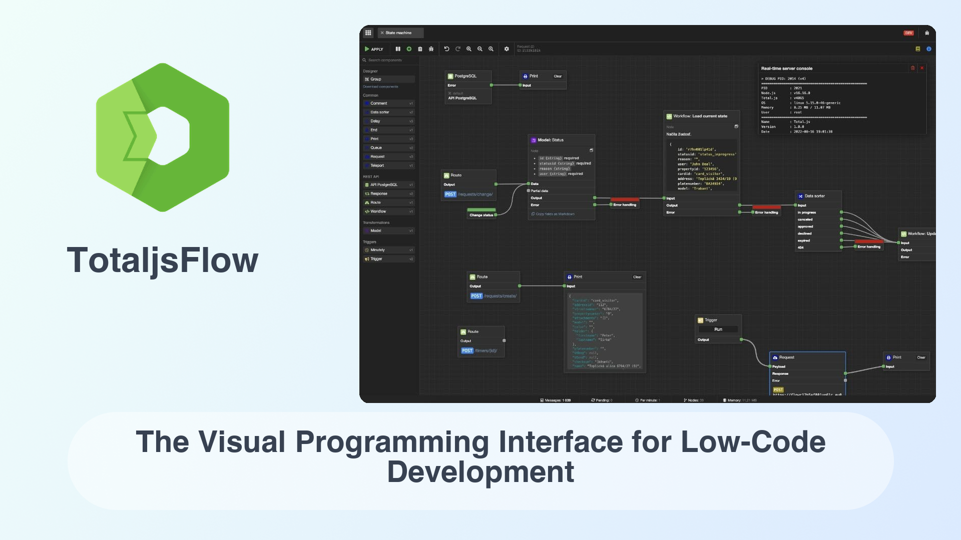 TotaljsFlow: The Visual Programming Interface for Low-Code Development