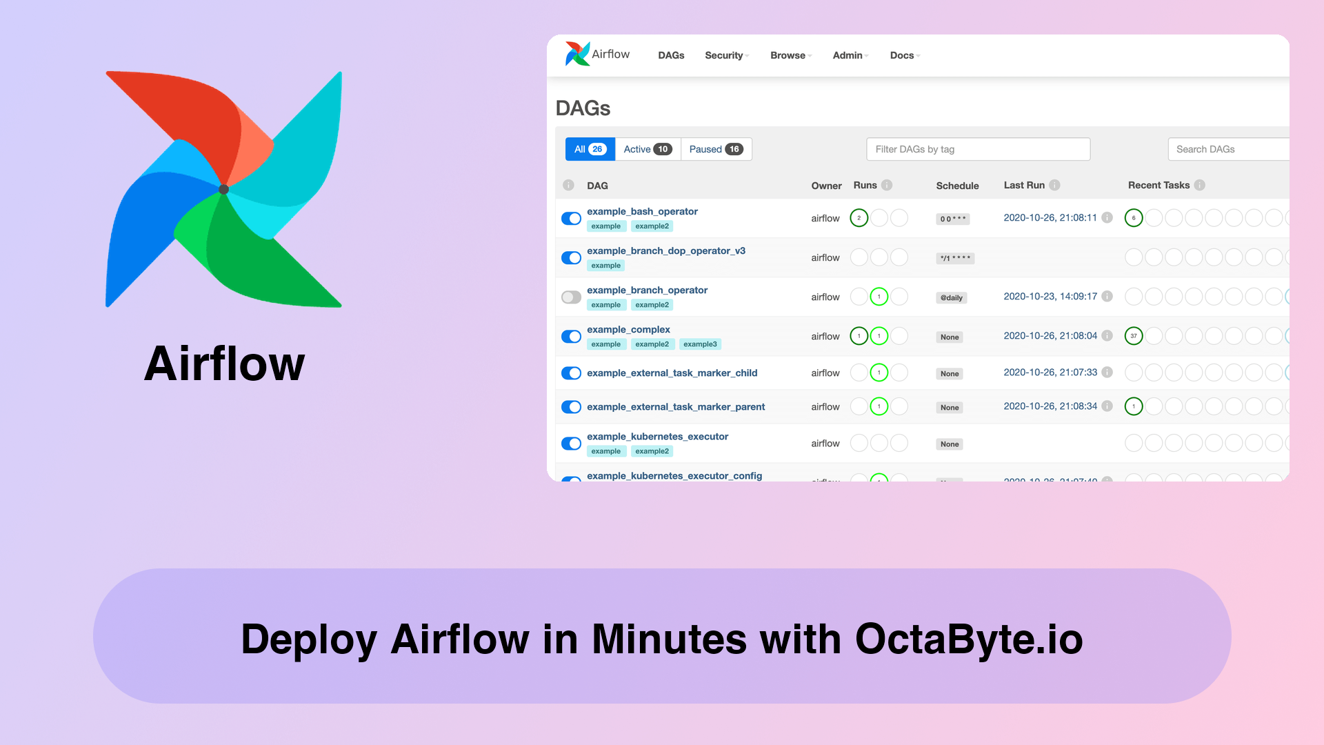 Deploy Airflow in Minutes with OctaByte.io