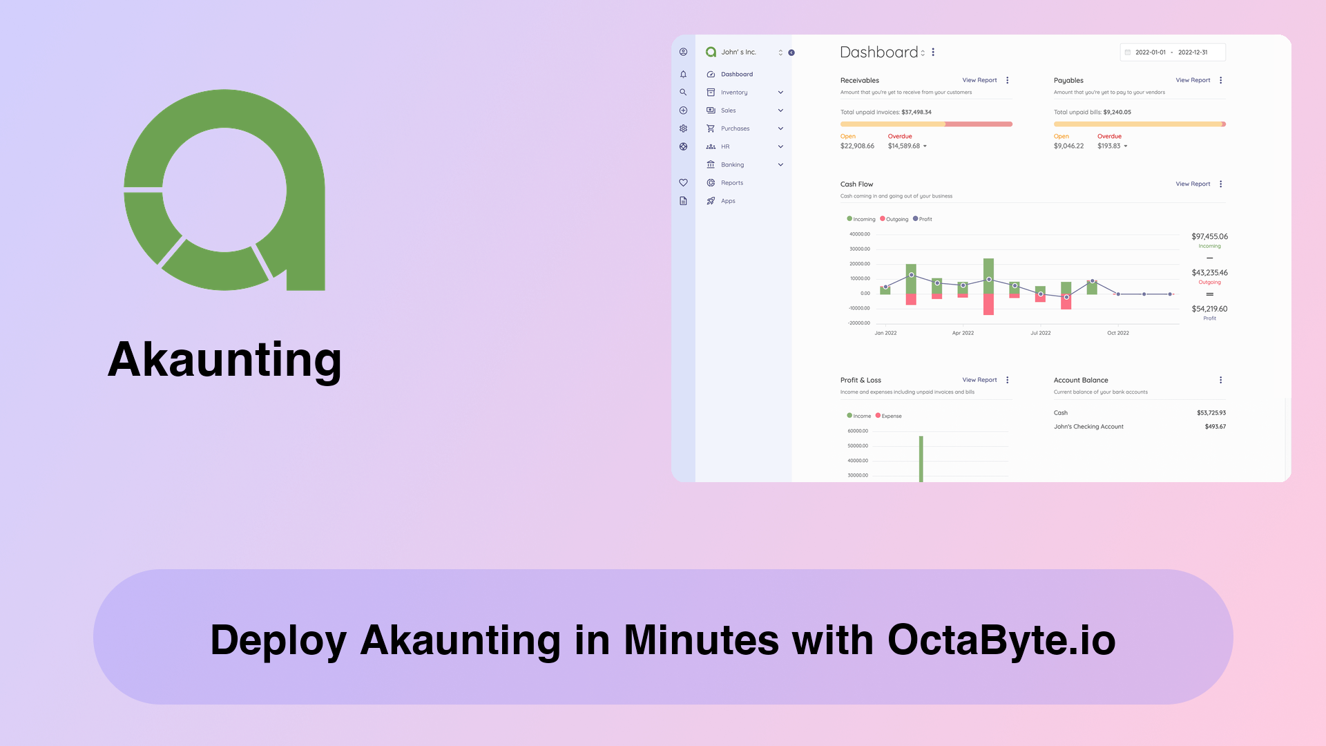 Deploy Akaunting in Minutes with OctaByte.io