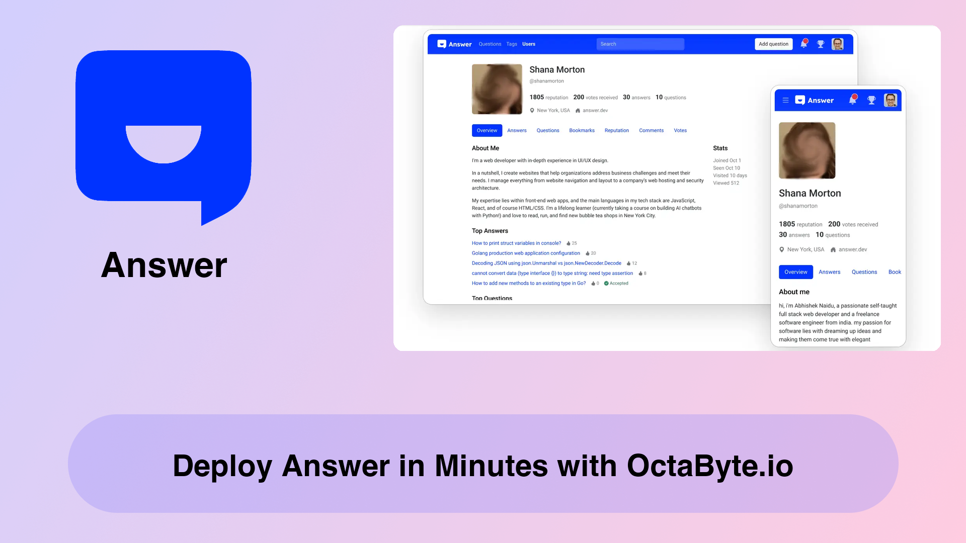 Deploy Answer in Minutes with OctaByte.io