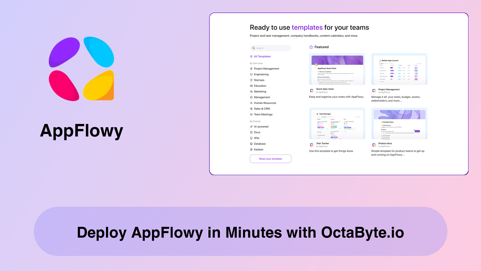 Deploy AppFlowy in Minutes with OctaByte.io