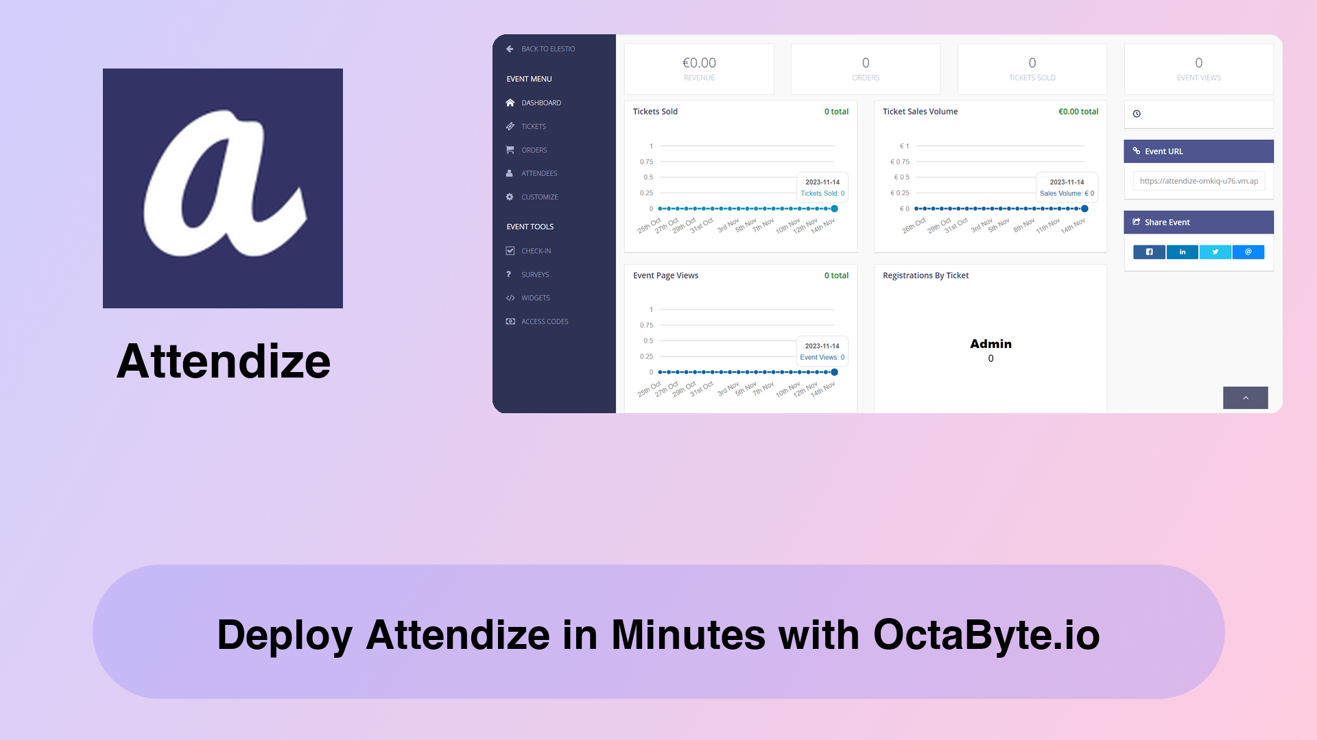 Deploy Attendize in Minutes with OctaByte.io