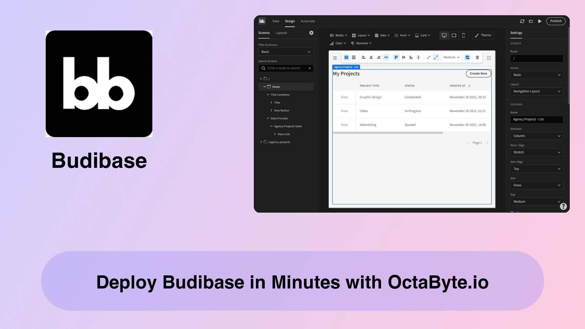 Deploy Budibase in Minutes with OctaByte.io