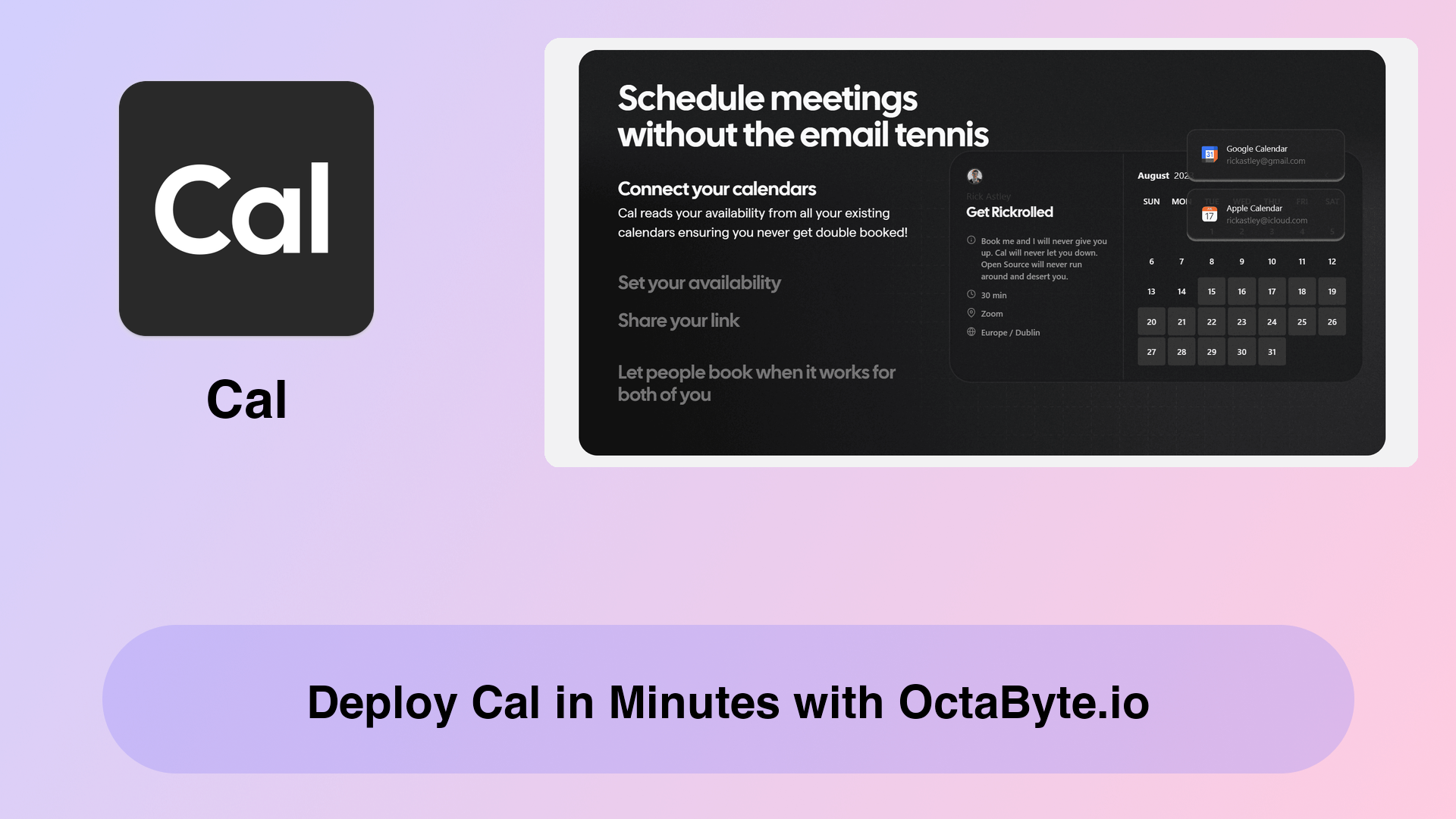 Deploy Cal in Minutes with OctaByte.io