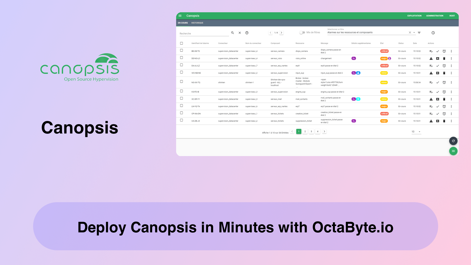 Deploy Canopsis in Minutes with OctaByte.io