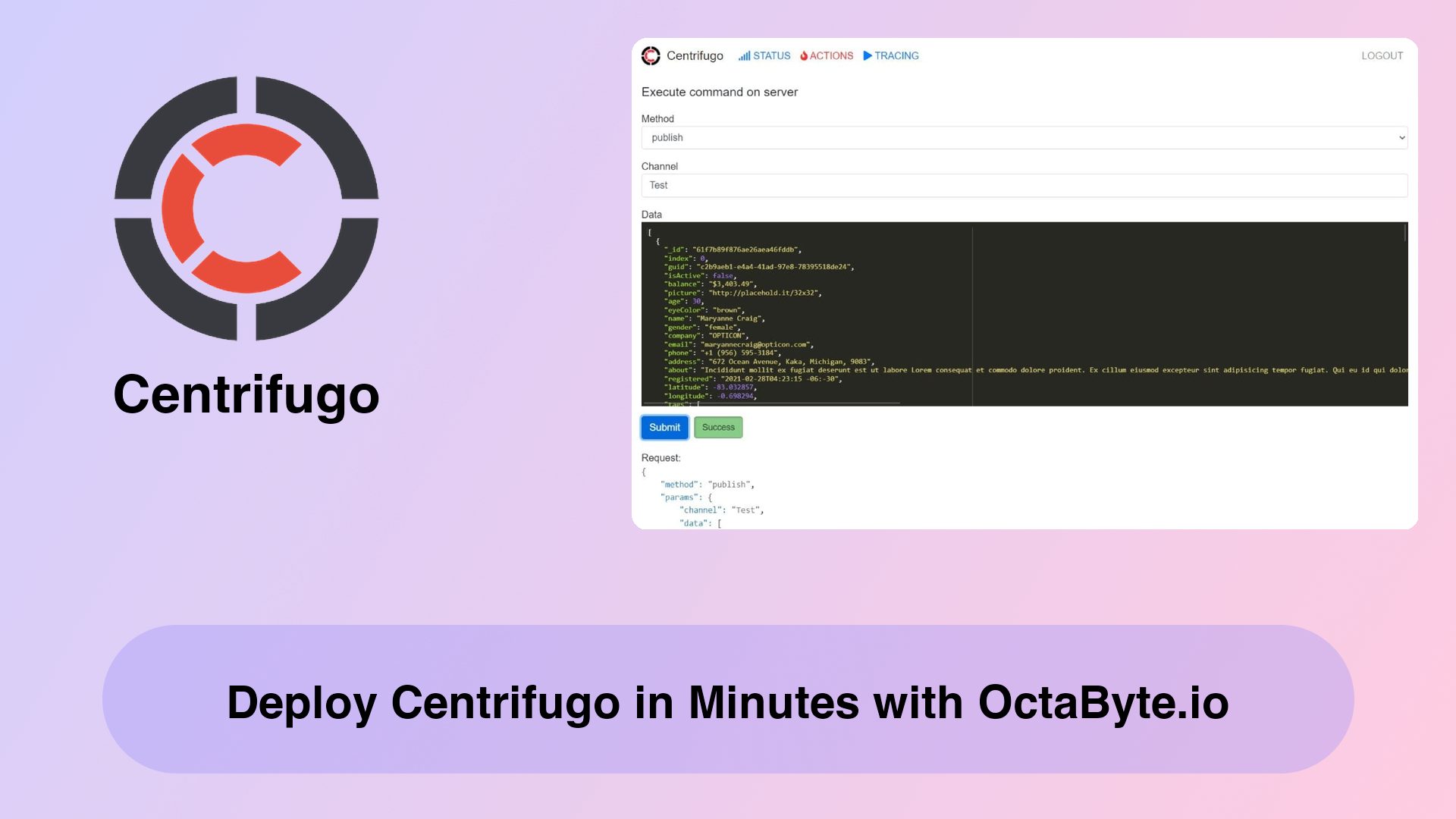 Deploy Centrifugo in Minutes with OctaByte.io