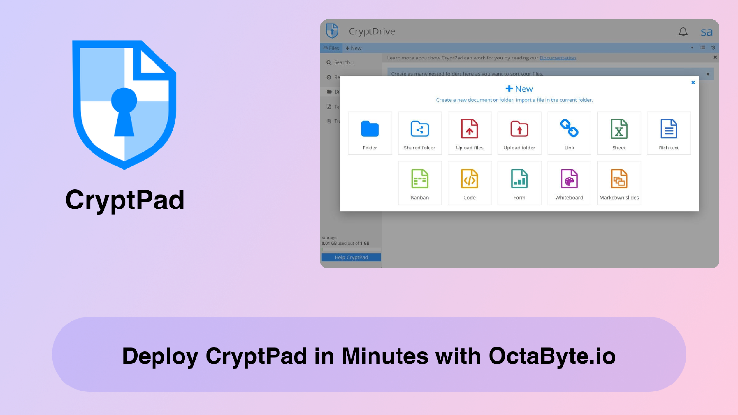 Deploy CryptPad in Minutes with OctaByte.io | OctaByte Blog
