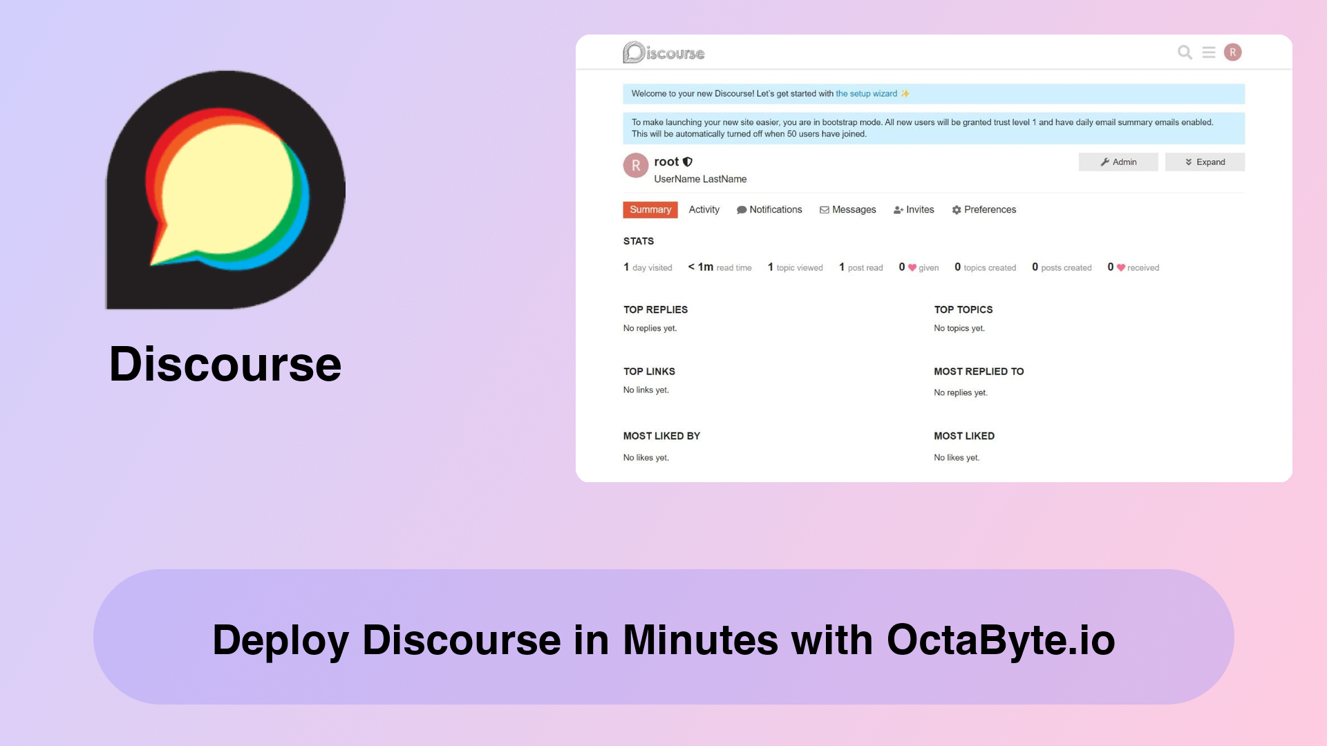 Deploy Discourse in Minutes with OctaByte.io