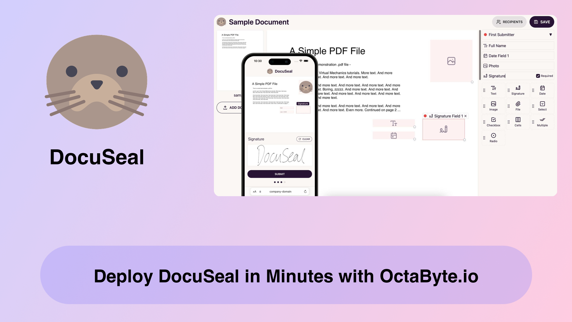 Deploy DocuSeal in Minutes with OctaByte.io