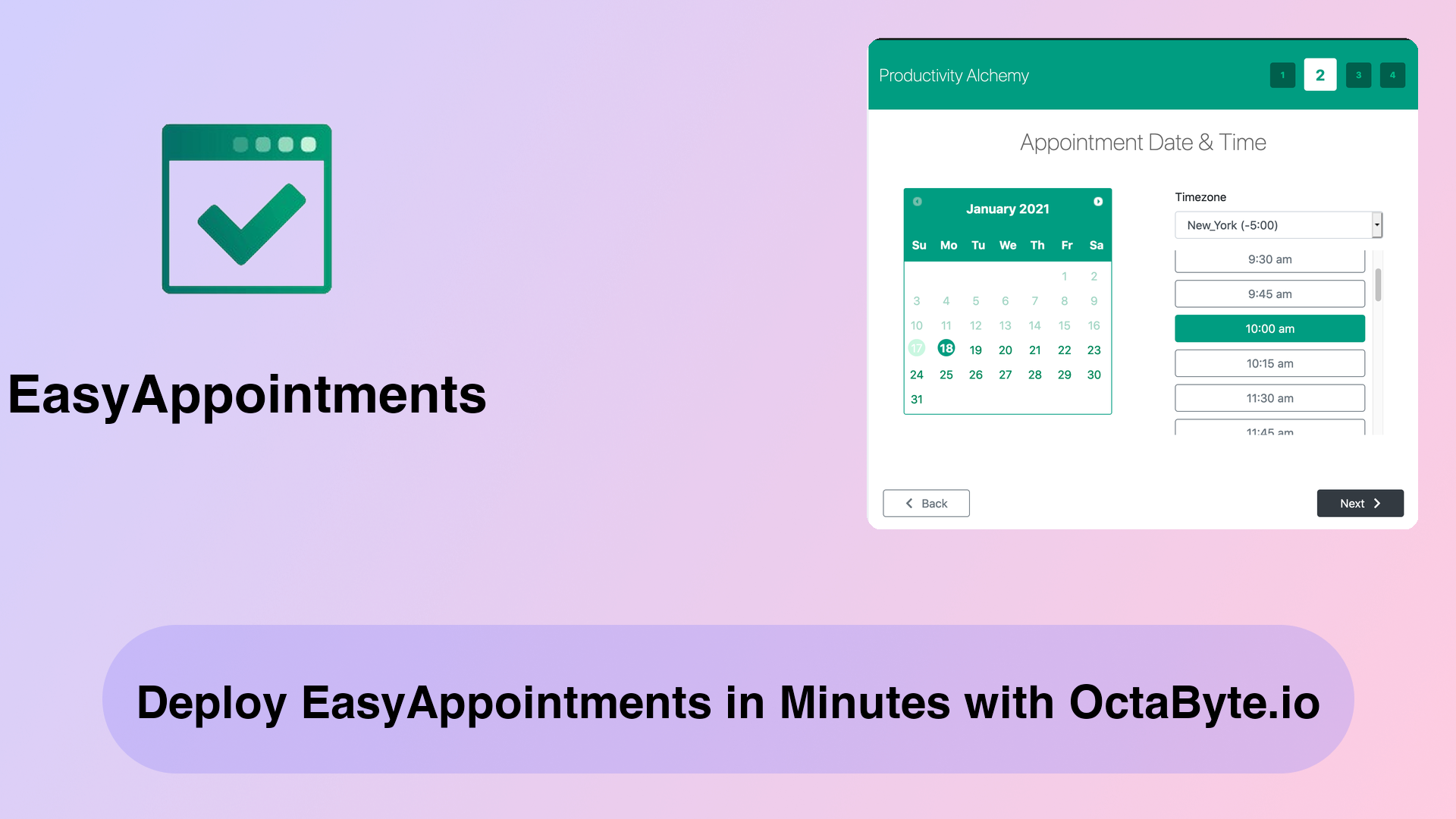 Deploy EasyAppointments in Minutes with OctaByte.io