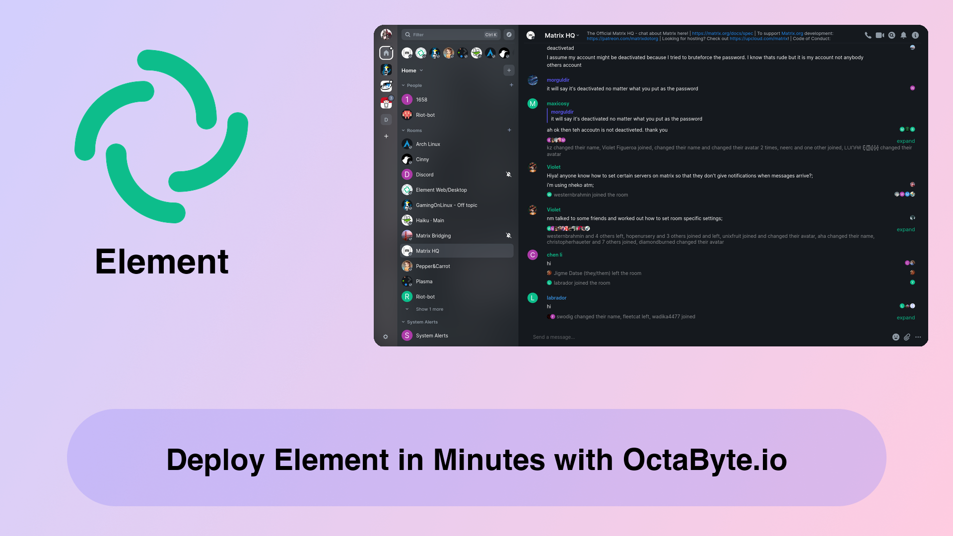 Deploy Element in Minutes with OctaByte.io