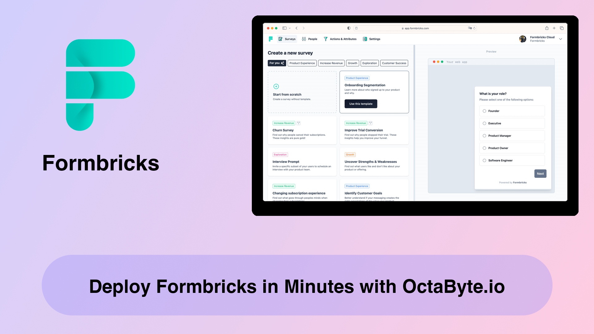 Deploy Formbricks in Minutes with OctaByte.io