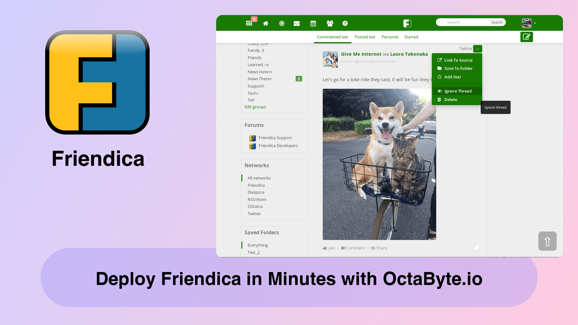 Deploy Friendica in Minutes with OctaByte.io