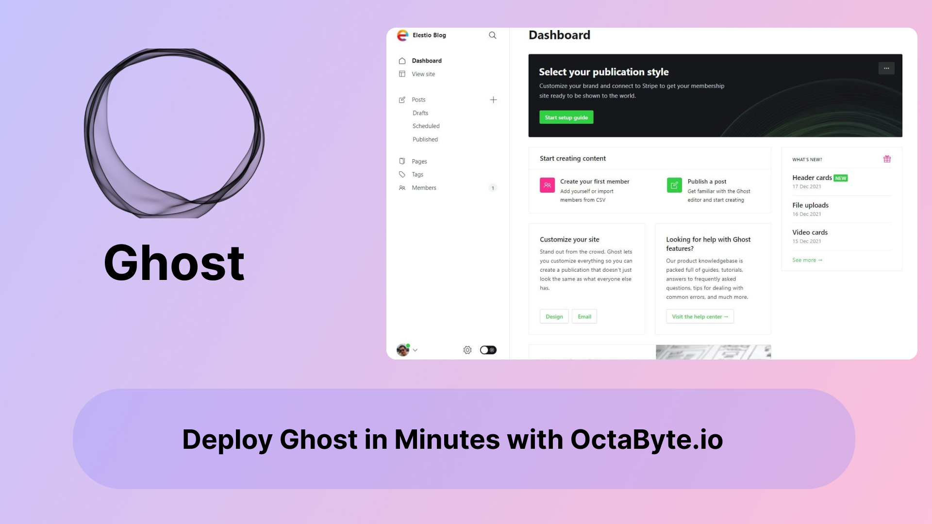 Deploy Ghost in Minutes with OctaByte.io