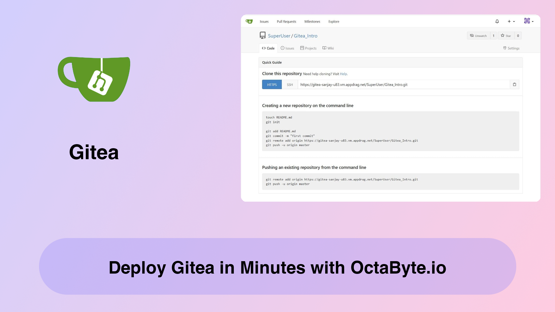 Deploy Gitea in Minutes with OctaByte.io