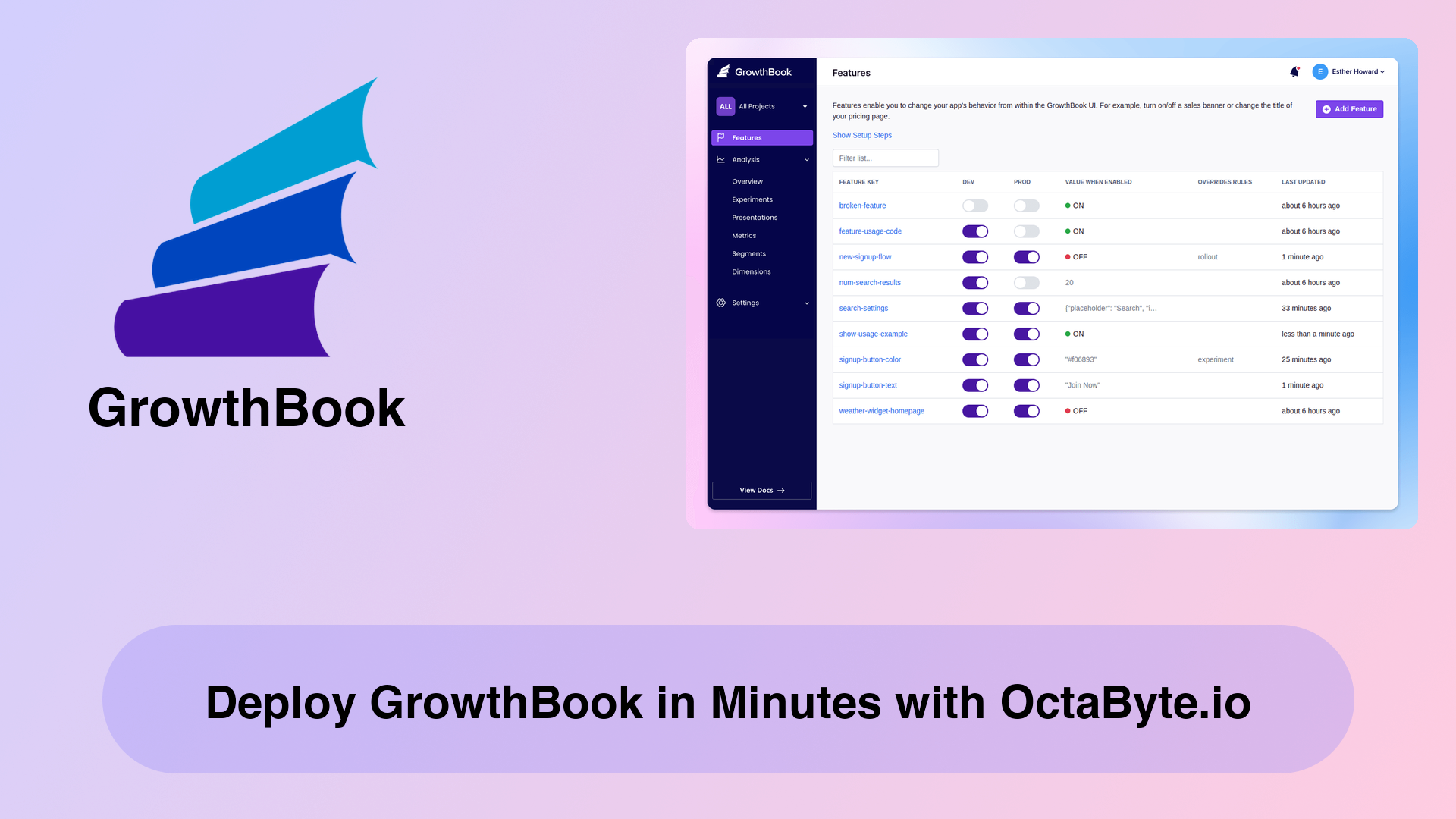 Deploy GrowthBook in Minutes with OctaByte.io