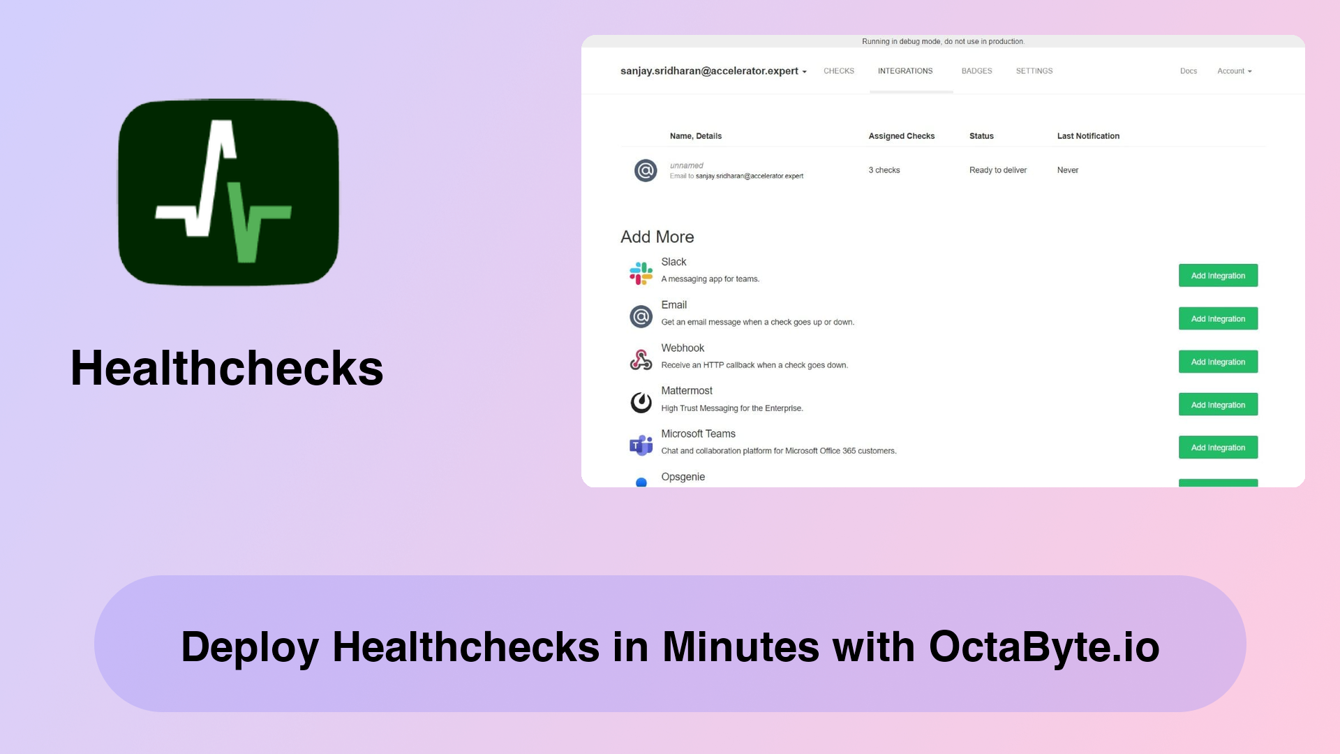 Deploy Healthchecks in Minutes with OctaByte.io