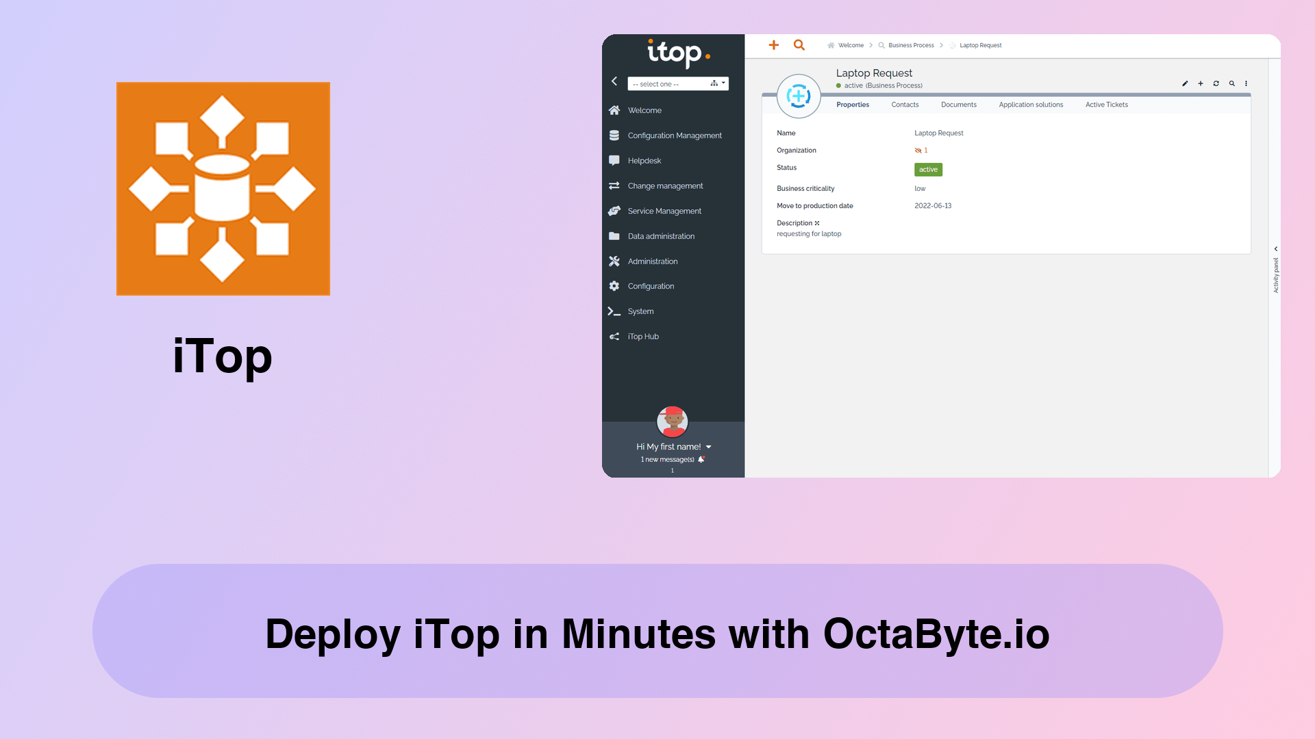 Deploy iTop in Minutes with OctaByte.io