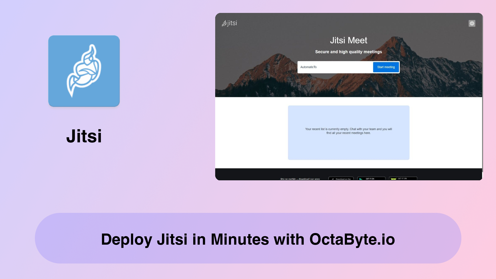 Deploy Jitsi in Minutes with OctaByte.io