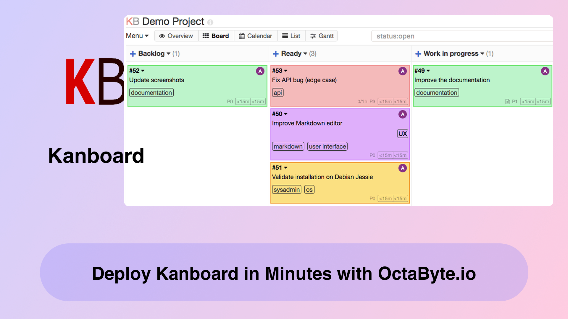 Deploy Kanboard in Minutes with OctaByte.io