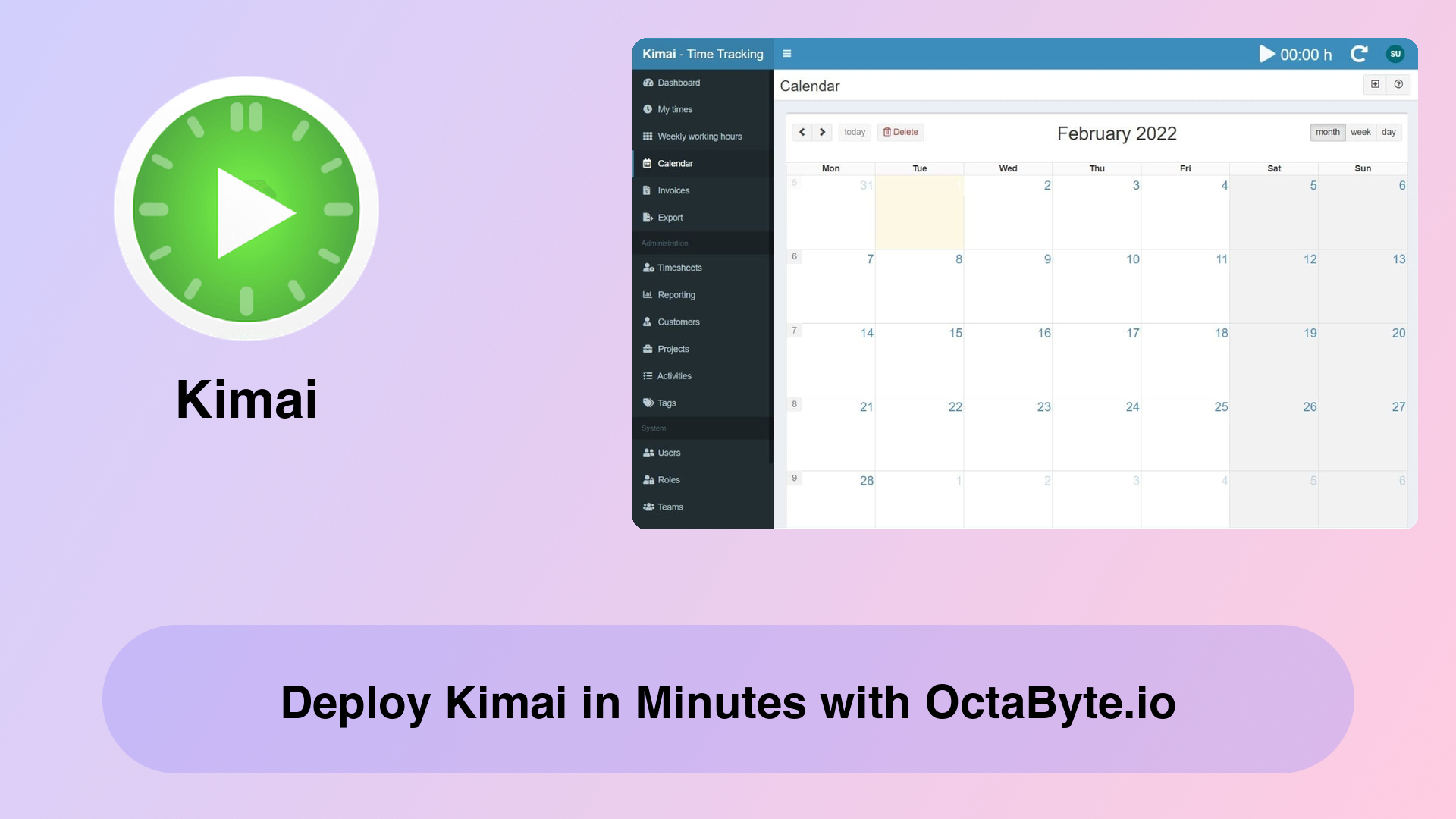 Deploy Kimai in Minutes with OctaByte.io