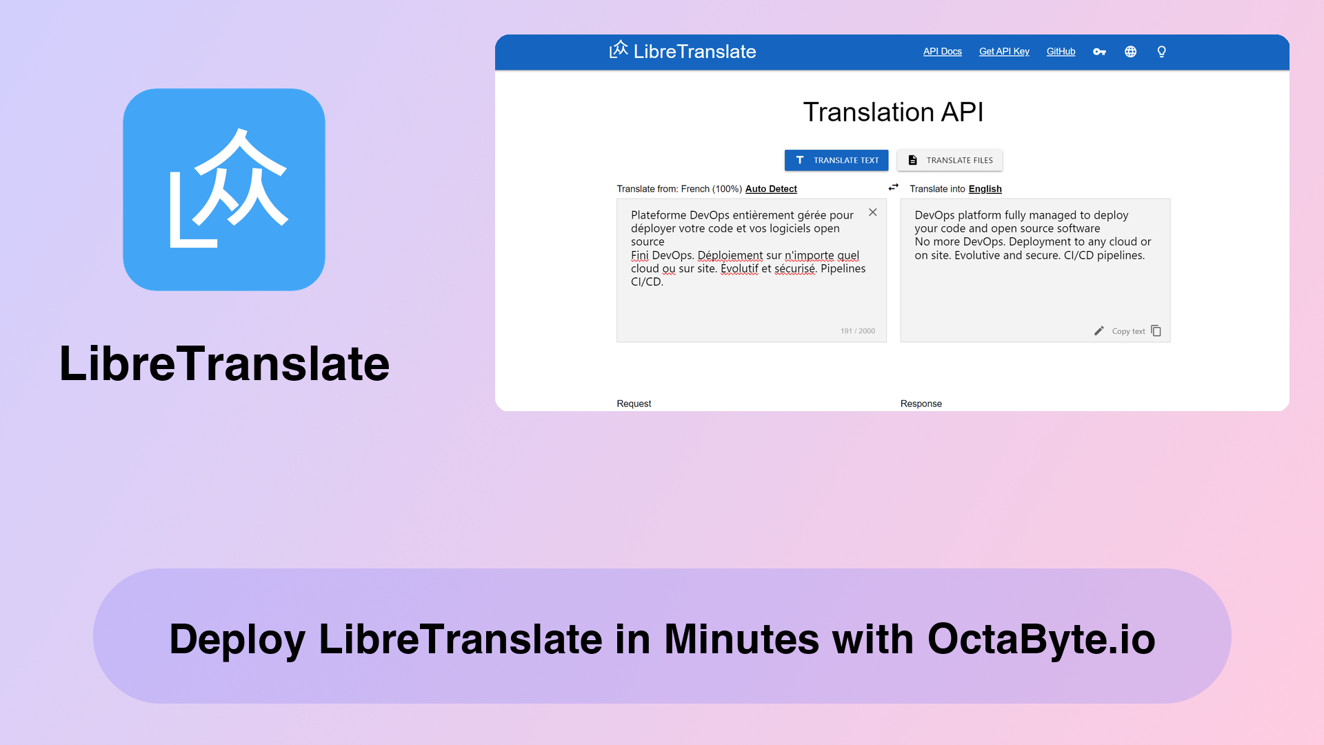 Deploy LibreTranslate in Minutes with OctaByte.io