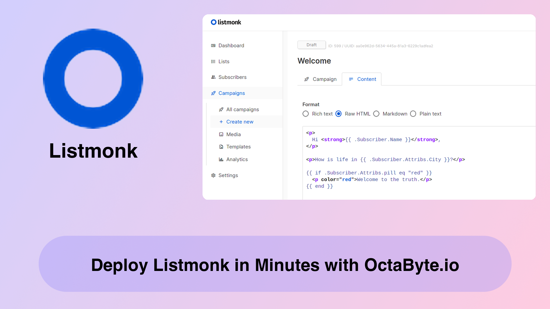 Deploy Listmonk in Minutes with OctaByte.io