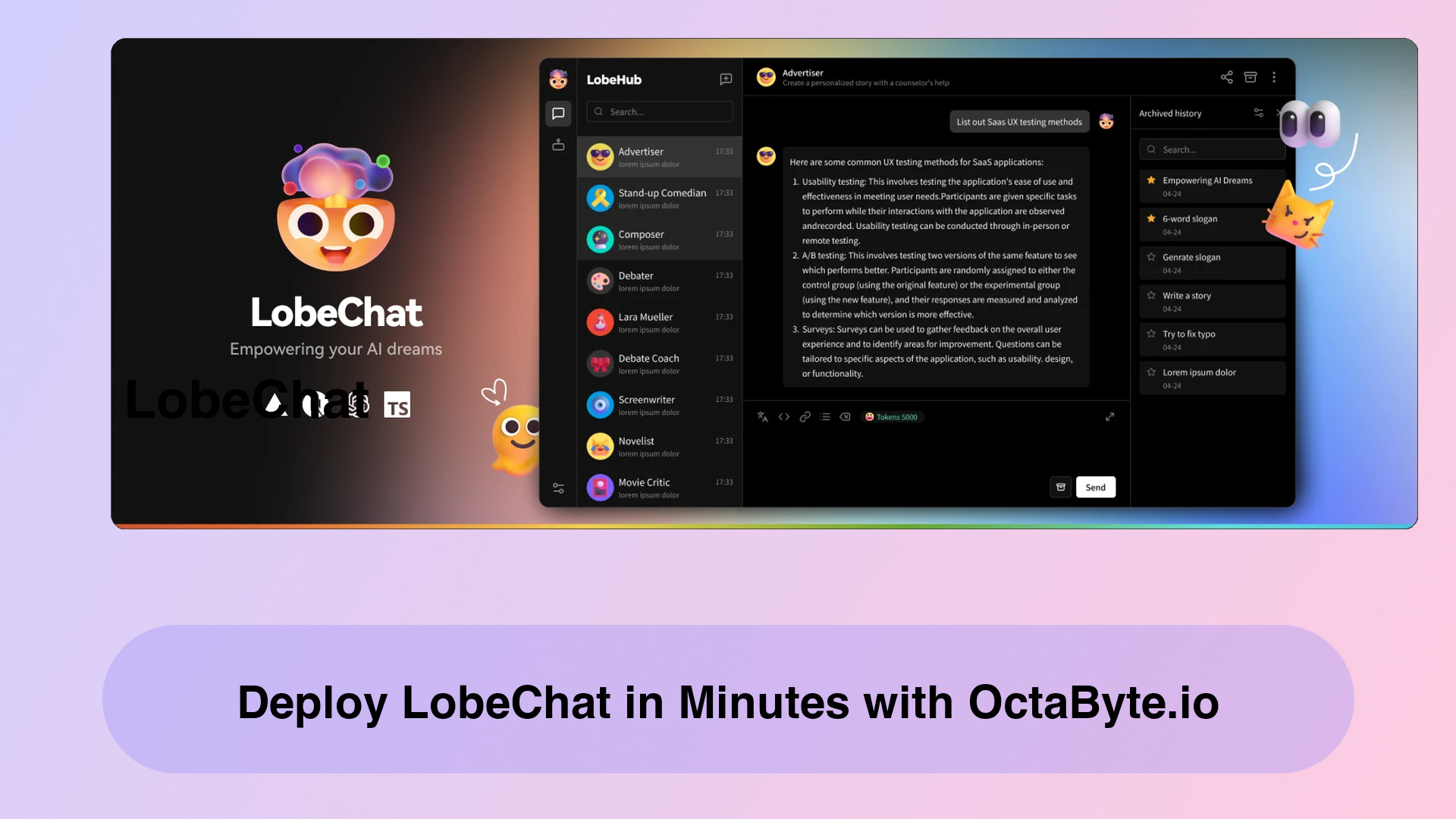 Deploy LobeChat in Minutes with OctaByte.io