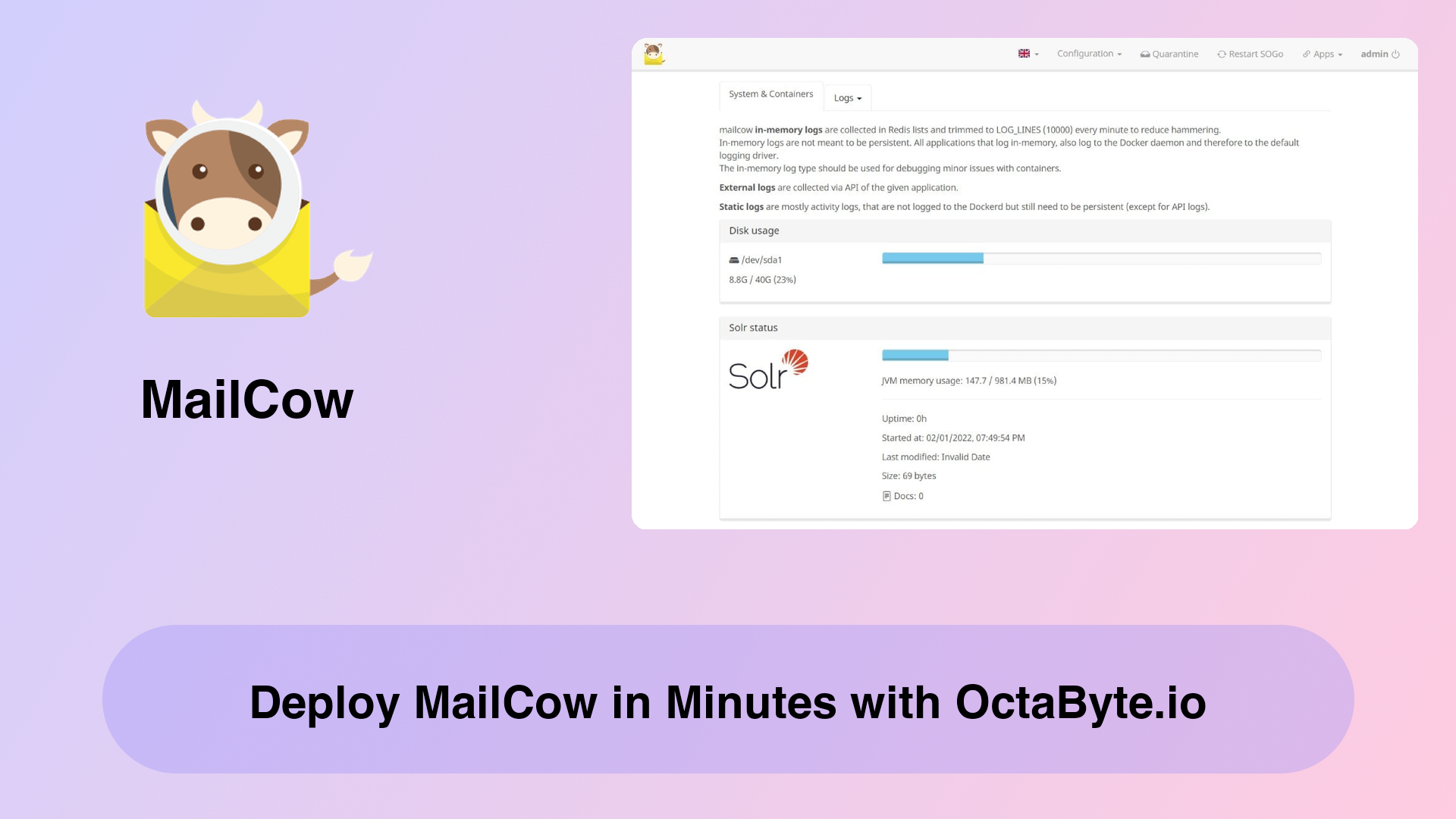 Deploy MailCow in Minutes with OctaByte.io